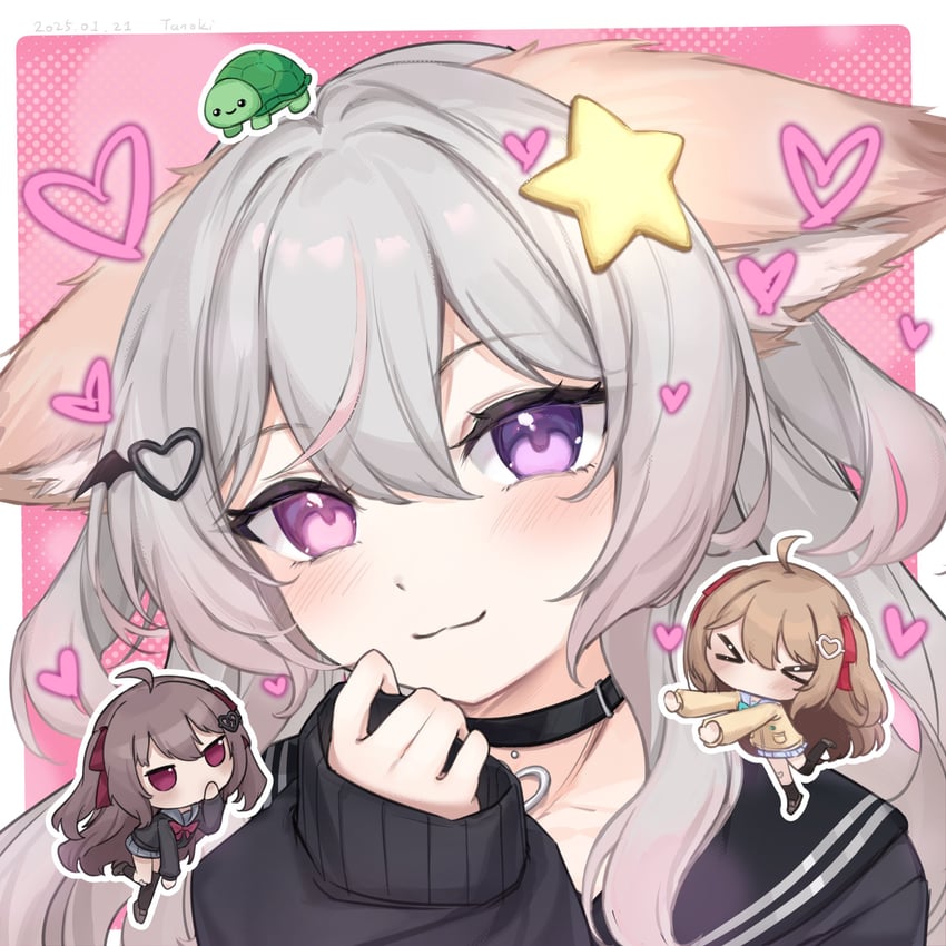 neuro-sama, evil neuro-sama, annytf, and vedal987 (indie virtual youtuber and 1 more) drawn by tanoki233