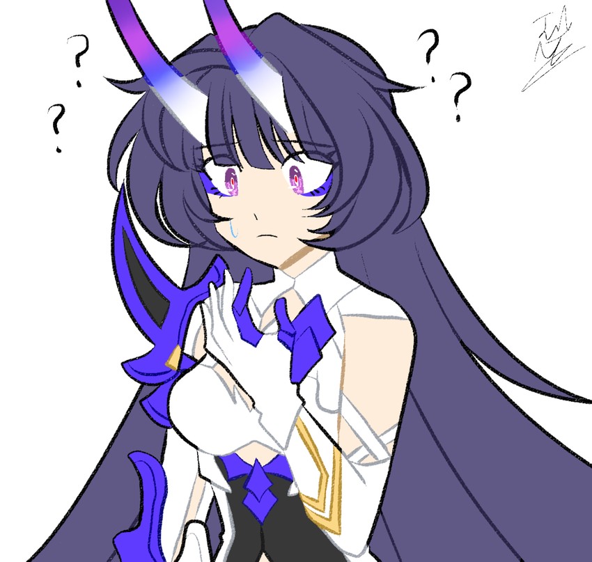 raiden mei (honkai and 1 more) drawn by inkymari