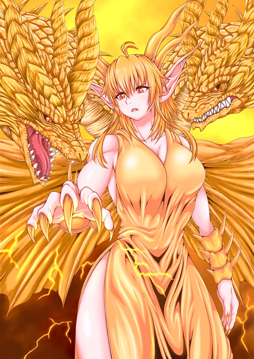 king ghidorah (godzilla and 2 more) drawn by mynameissuusan