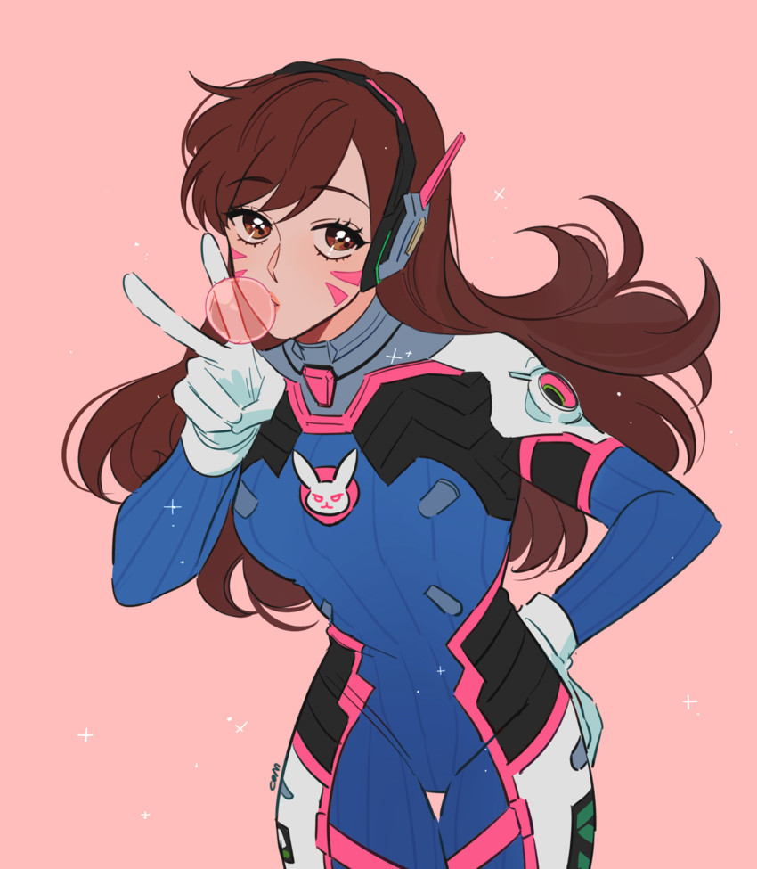 d.va (overwatch and 1 more) drawn by com_(com0107)