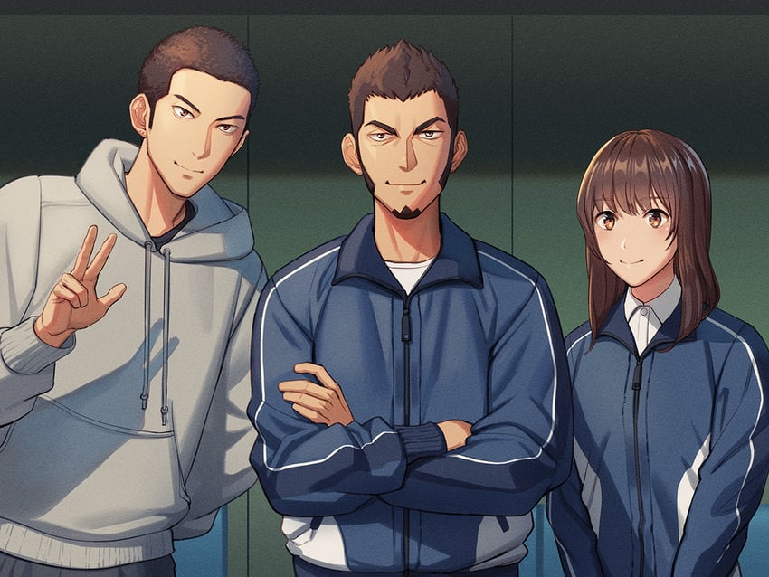 kumagai yuji, azuma yui, and asakura kazuma (original) drawn by tettabuzz