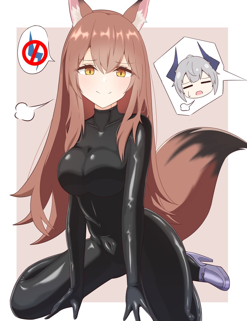 franka and liskarm (arknights) drawn by black_atelier09