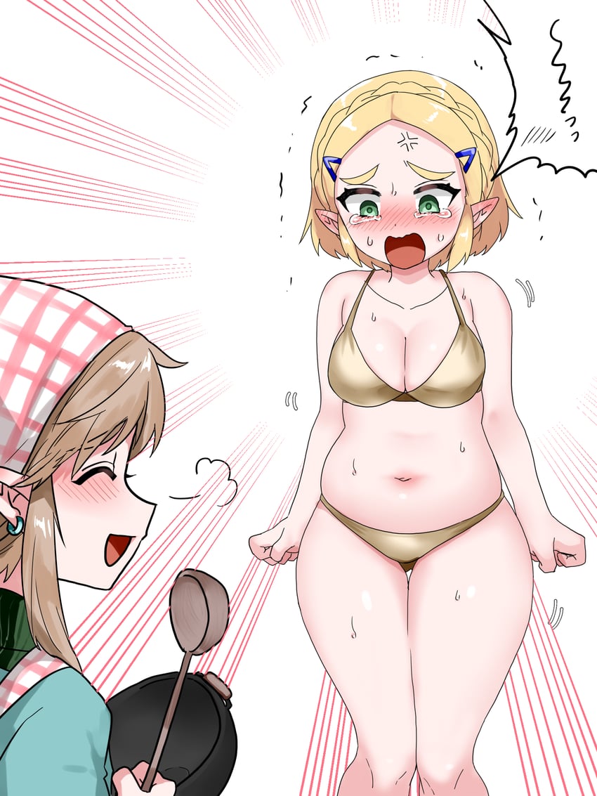 link and princess zelda (the legend of zelda and 1 more) drawn by wasabi_(legemd)