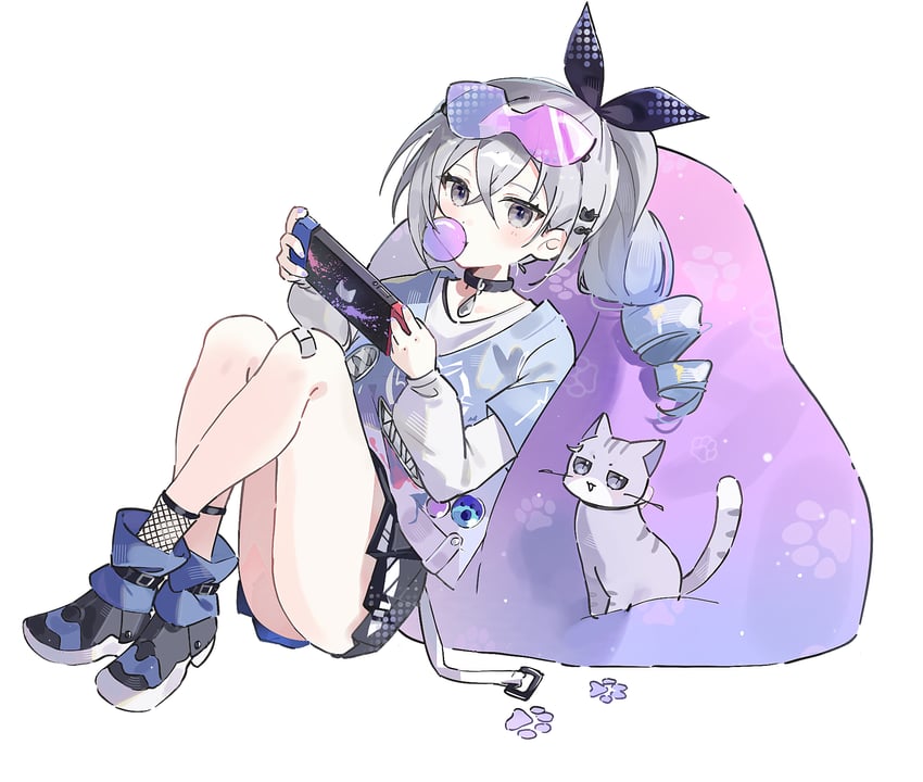 silver wolf (honkai and 1 more) drawn by ebitendon