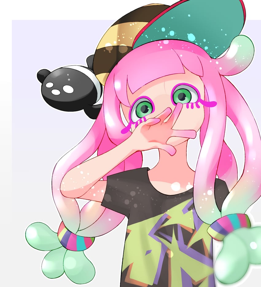 harmony and harmony's clownfish (splatoon and 1 more) drawn by omnivore-kun_(pixiv92911323)