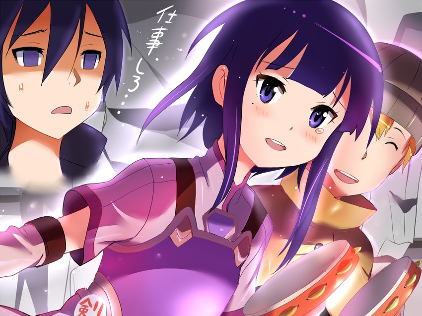 kirito, yamada aoi, sachi, and adachi shingo (sword art online and 2 more) drawn by mushi_gyouza