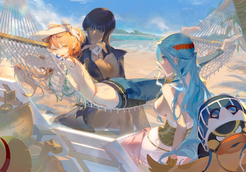 nami, nico robin, nefertari vivi, going merry, and karoo (one piece) drawn by samo_(shichun_samo)