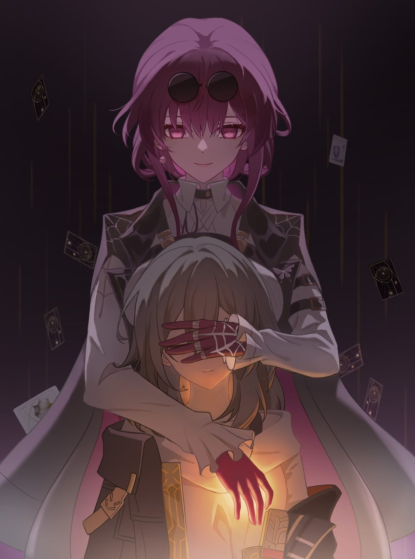 trailblazer, stelle, and kafka (honkai and 1 more) drawn by zhrc