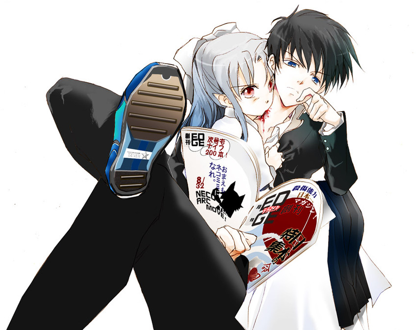 white len and nanaya shiki (tsukihime and 1 more) drawn by aki_(sakami)