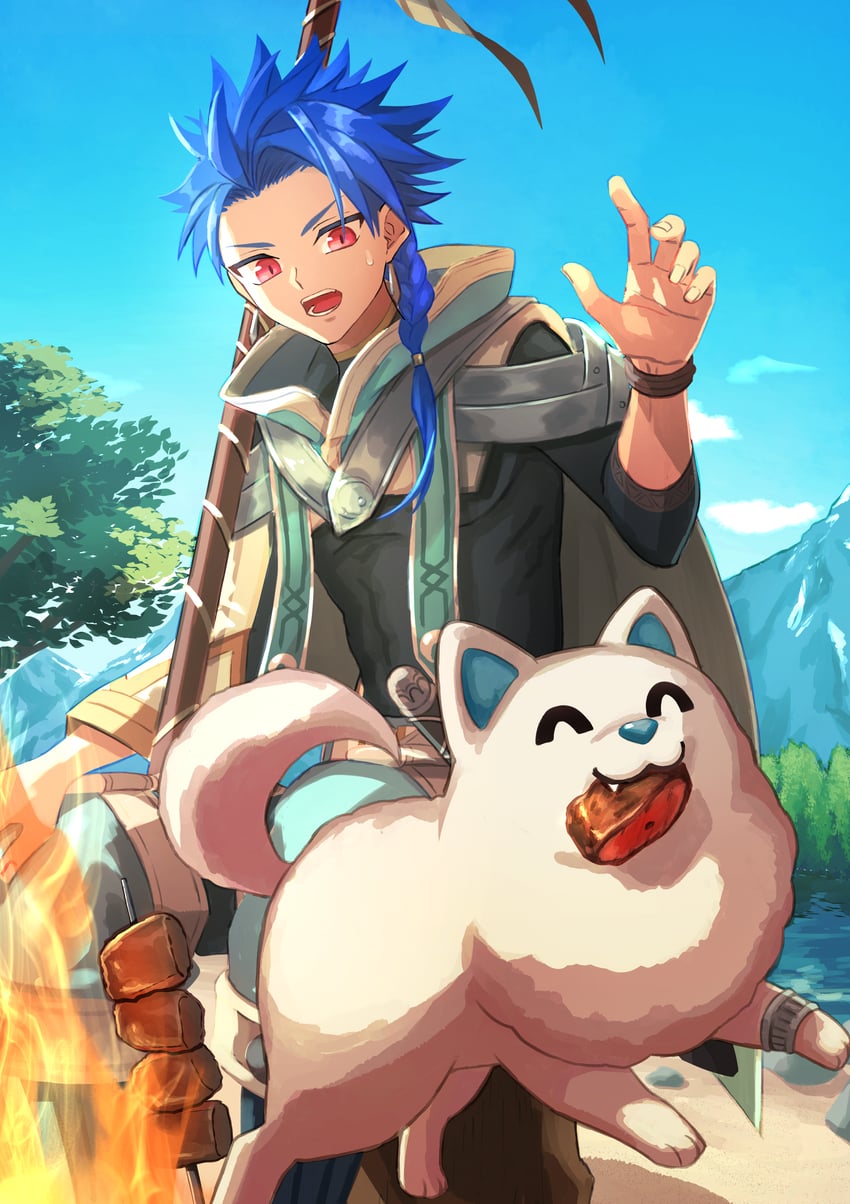 cu chulainn and setanta (fate and 1 more) drawn by funahashi_(nkmmmmr)