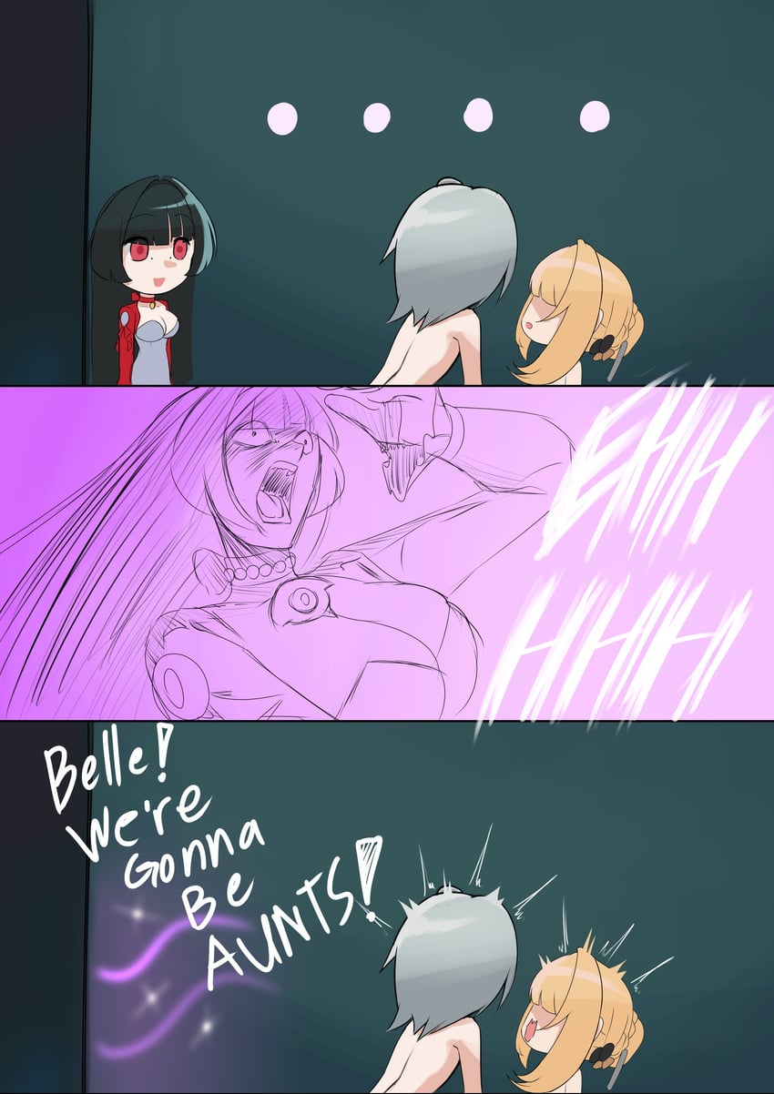 wise, evelyn chevalier, and astra yao (zenless zone zero) drawn by the_flying_toaster