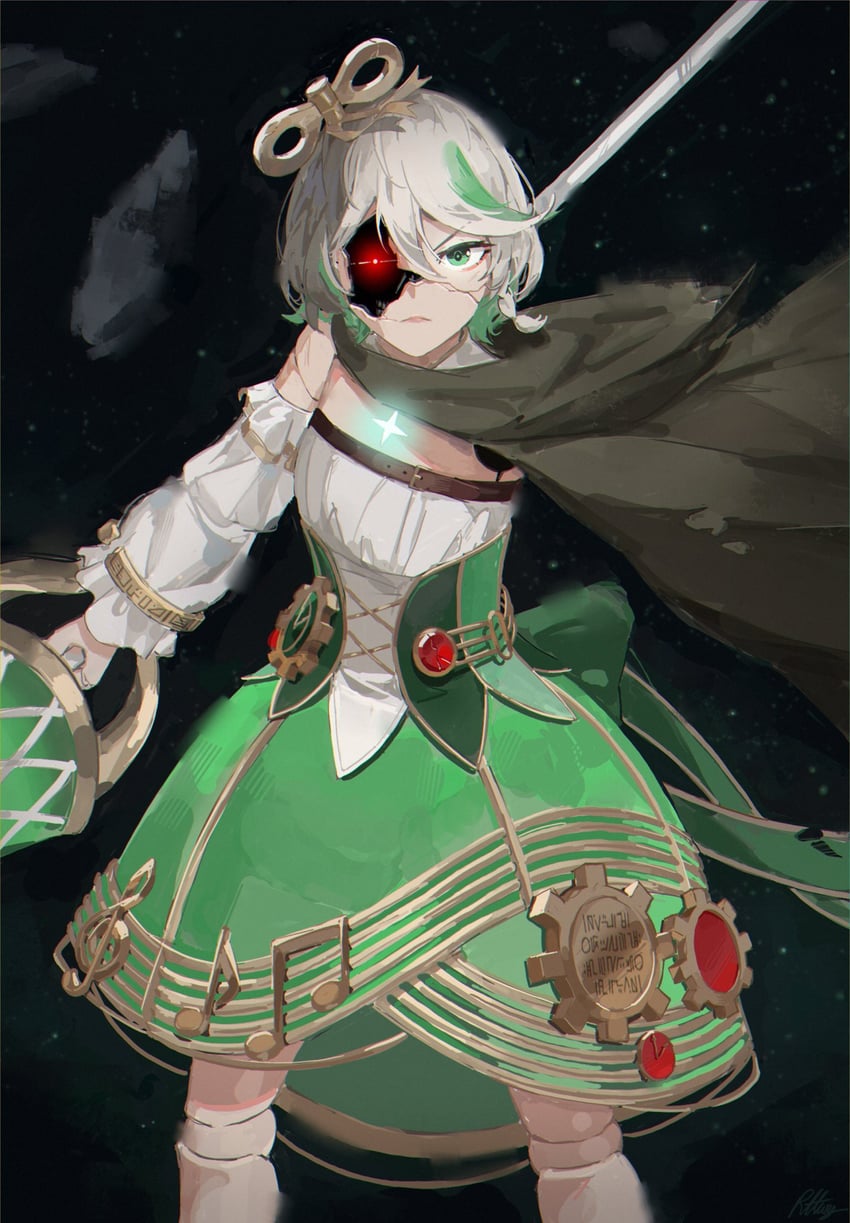 cecilia immergreen and exia repair (hololive and 3 more) drawn by radical_highway