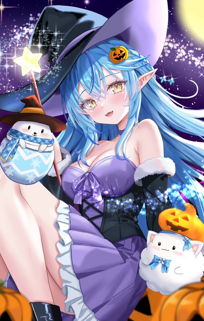 yukihana lamy, daifuku, and yukimin (hololive) drawn by erin_(sherryseraph)