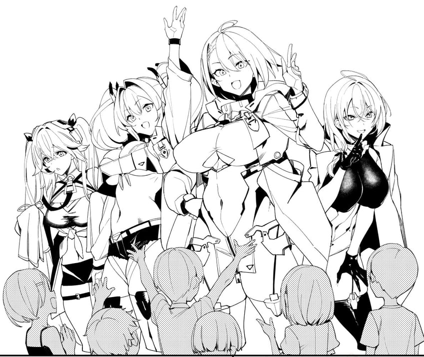bremerton, baltimore, anchorage, and pittsburgh (azur lane) drawn by kanjy00u