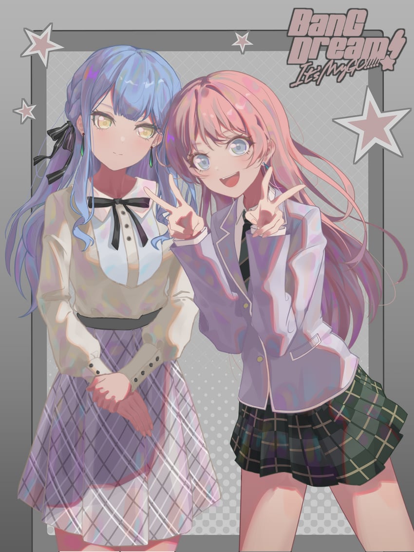 chihaya anon and togawa sakiko (bang dream! and 1 more) drawn by misaki_(xxxhackerxxxxx)
