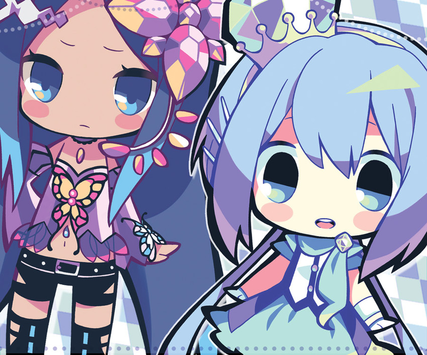 aoki lapis and merli (vocaloid) drawn by mamimu_(ma-mi-mu.me)