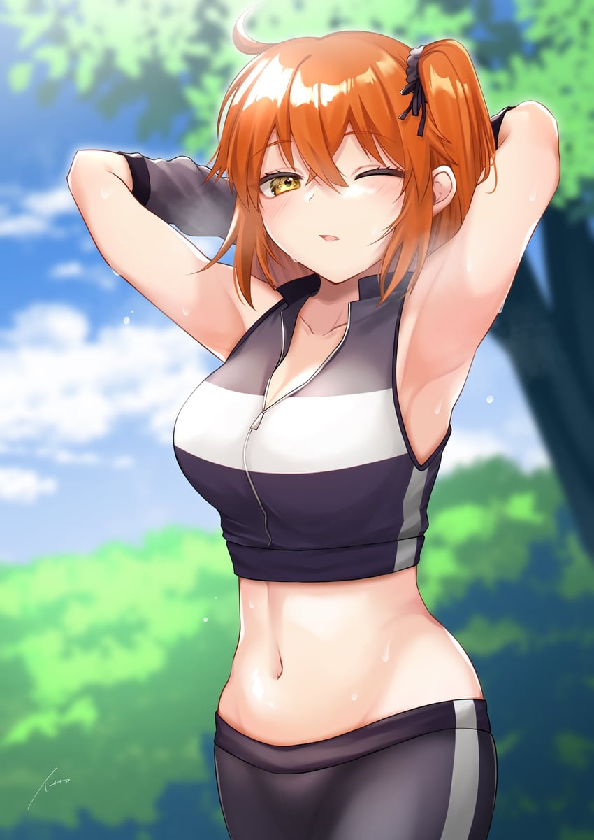 fujimaru ritsuka (fate and 1 more) drawn by ichi_kq