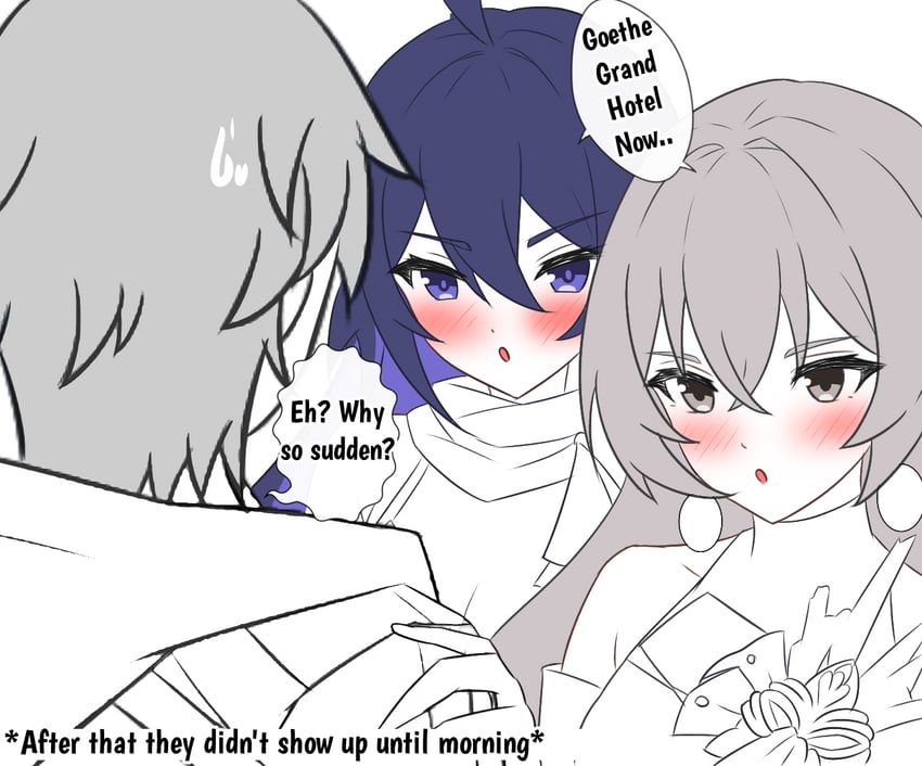 trailblazer, caelus, bronya rand, and seele (honkai and 1 more) drawn by kulojawa