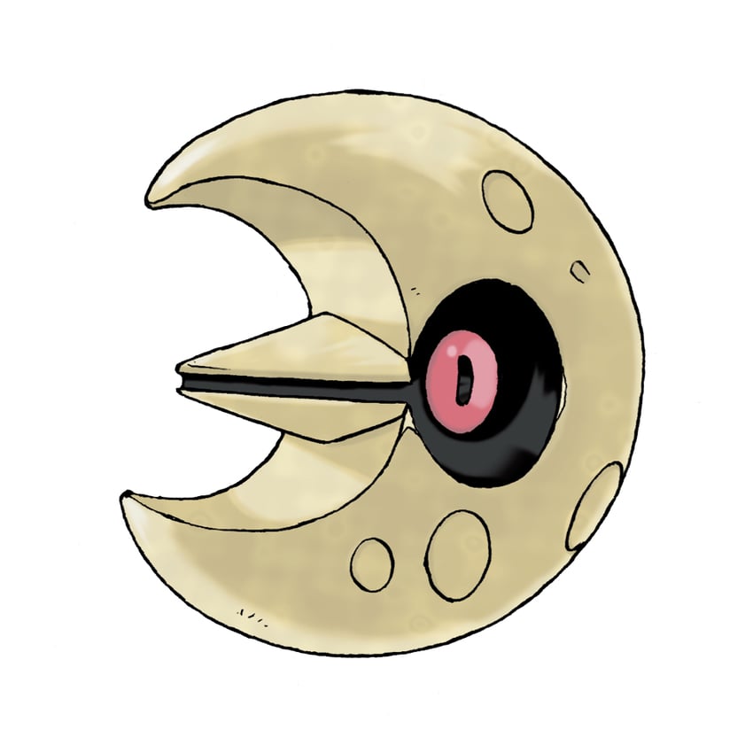 lunatone (pokemon and 1 more) drawn by sugimori_ken