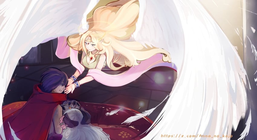 luka, alipheese fateburn xvi, and ilias (mon-musu quest!) drawn by anna_no_kojo