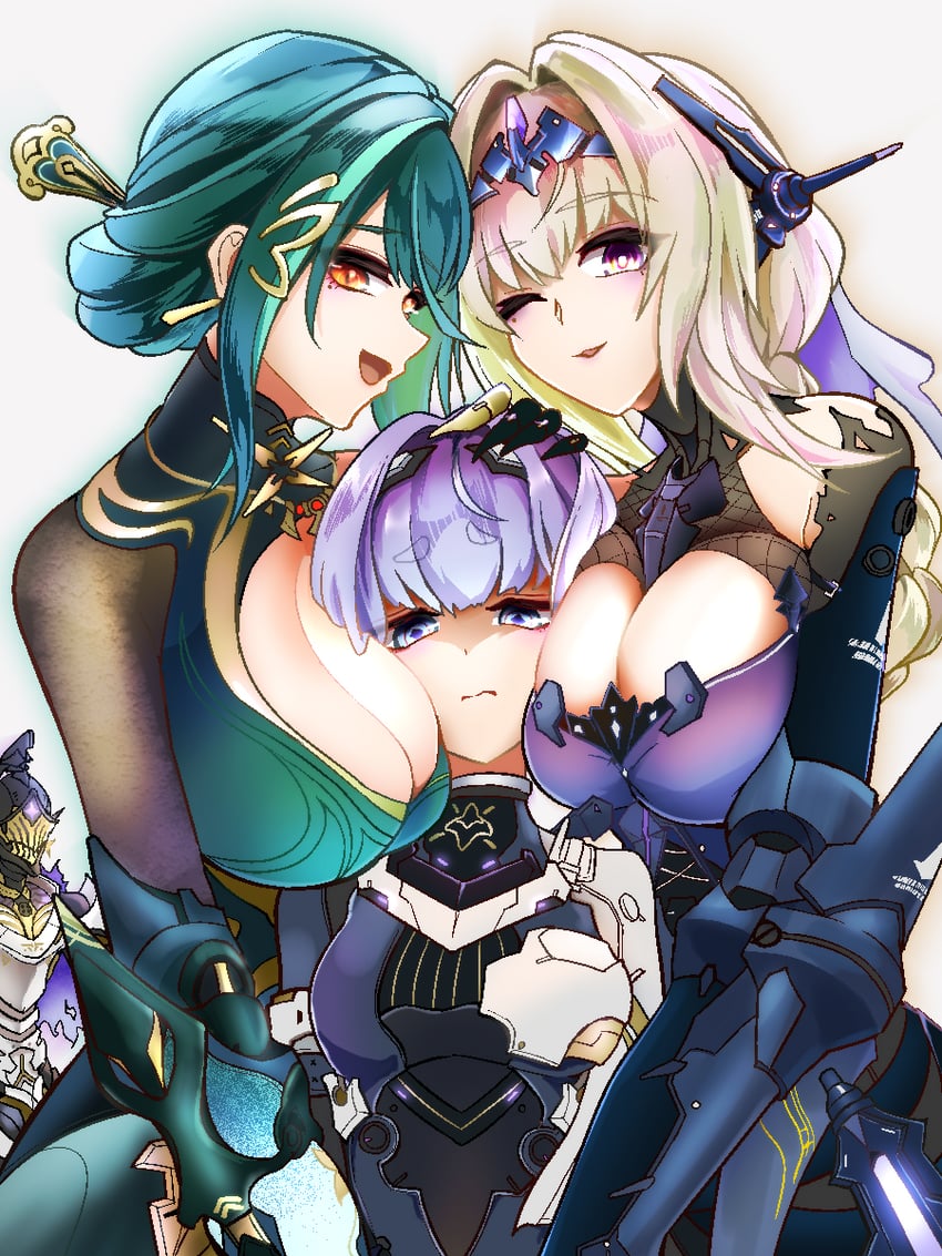 bianca, hanying, alisa, bianca: stigmata, alisa: echo, and 2 more (punishing: gray raven) drawn by dorinhakawaii
