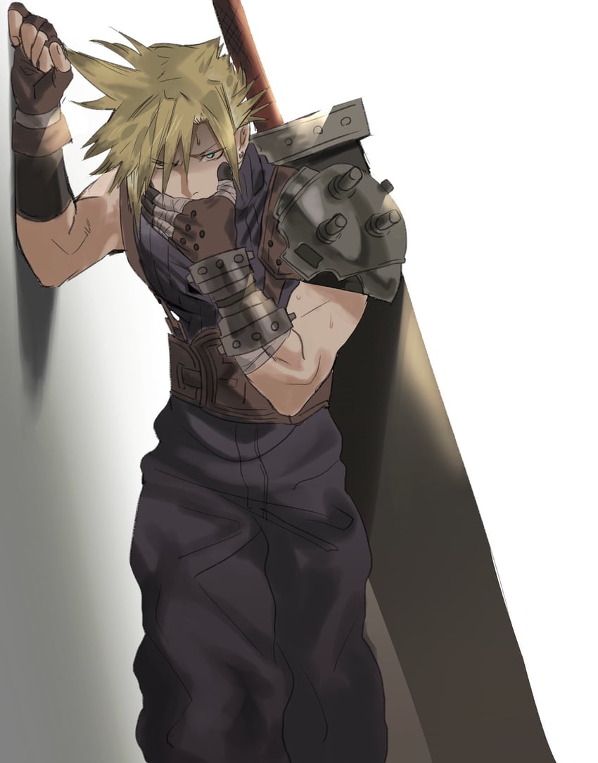 cloud strife (final fantasy and 1 more) drawn by mikuroron