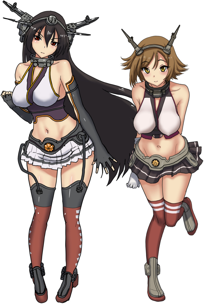 nagato and mutsu (kantai collection) drawn by kezune_(i-_-i)