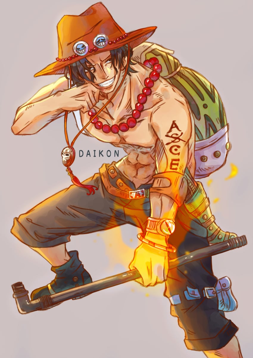 portgas d. ace (one piece) drawn by daikon_illustrations