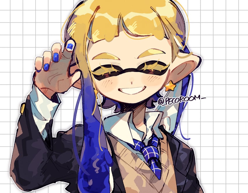 inkling player character and inkling girl (splatoon) drawn by repikinoko