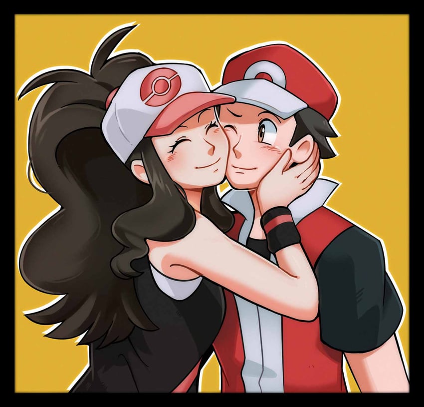 hilda and red (pokemon and 2 more) drawn by horusaku
