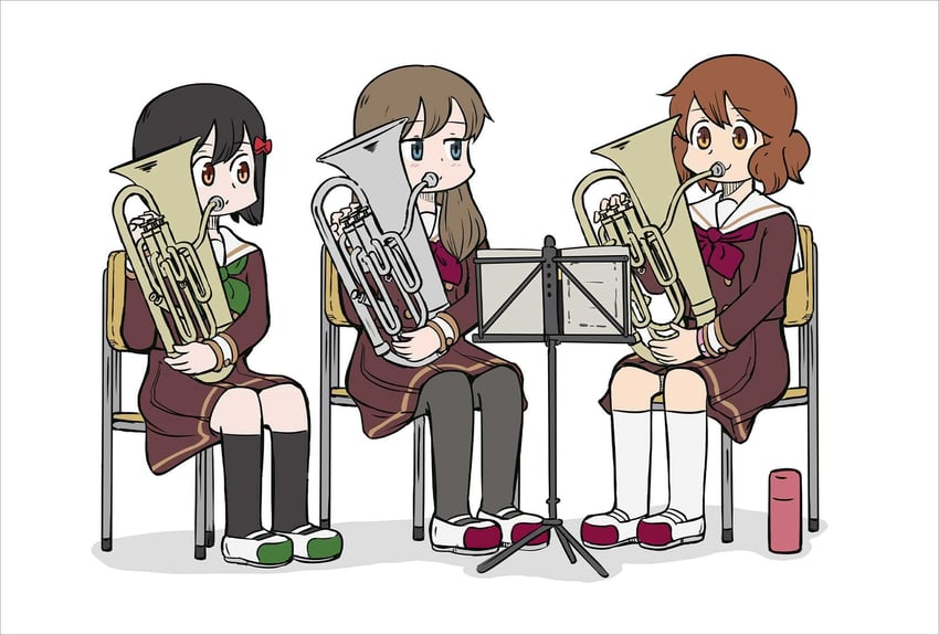 oumae kumiko, hisaishi kanade, and kuroe mayu (hibike! euphonium and 1 more) drawn by alone_comic