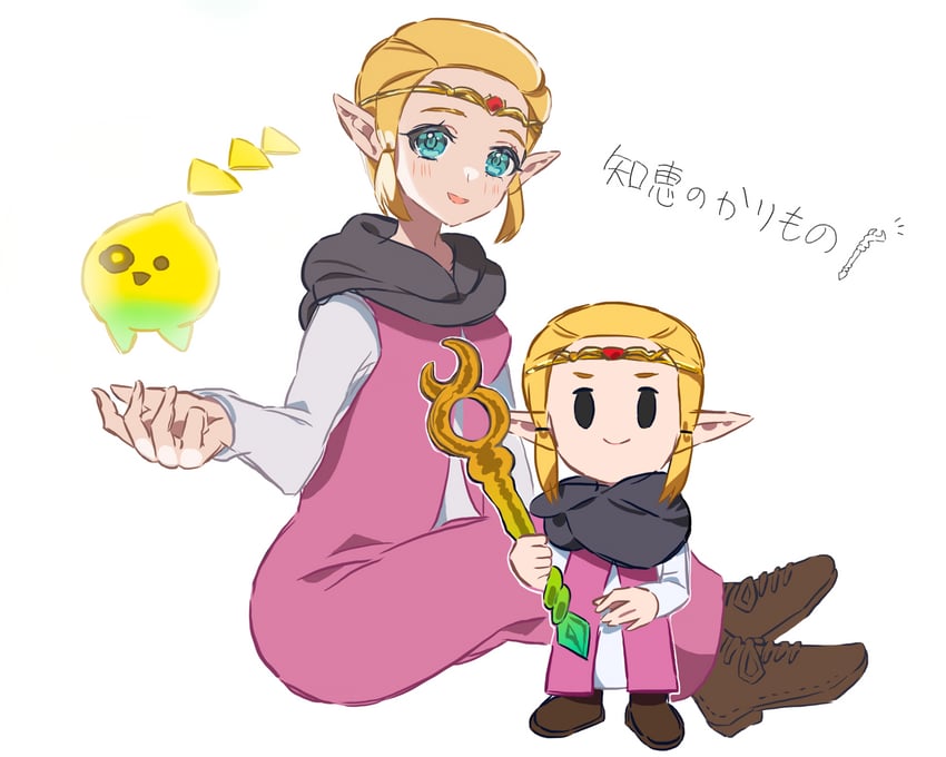 princess zelda and tri (the legend of zelda and 1 more) drawn by ao_hito