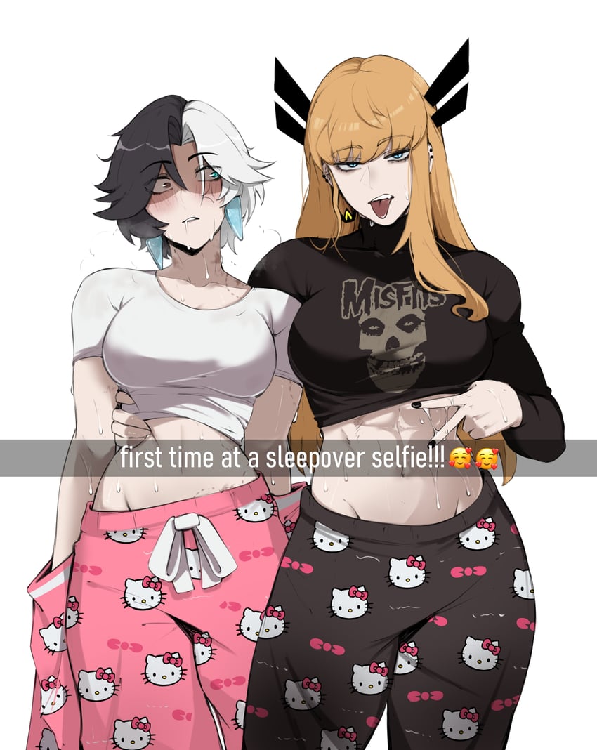 hello kitty, magik, and luna snow (marvel and 5 more) drawn by masoq