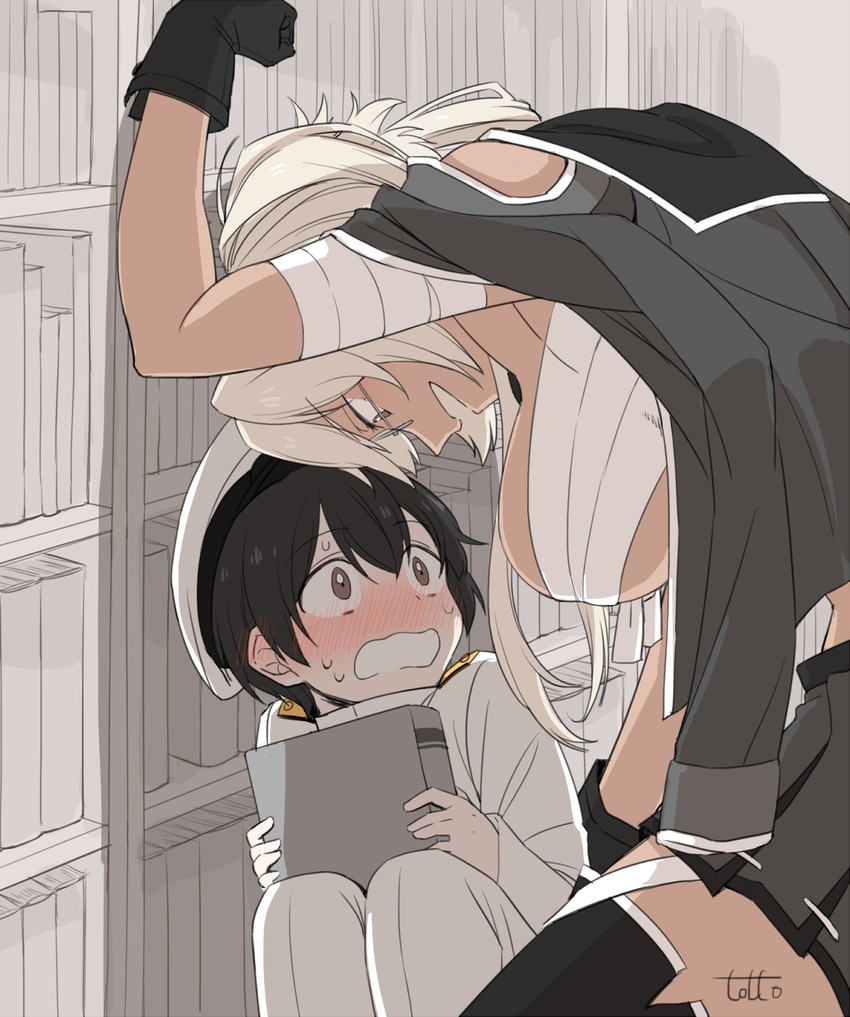 admiral, musashi, little boy admiral, and musashi kai (kantai collection) drawn by totto_(naka)