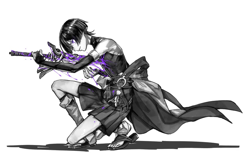 scaramouche and wanderer (genshin impact) drawn by hag_(hag_015)