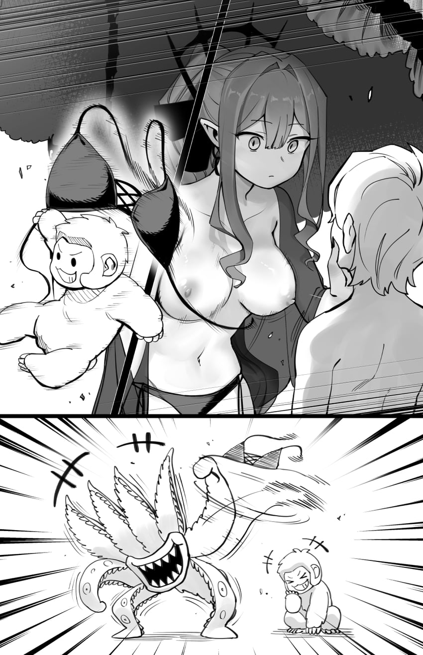 baobhan sith and demonic monkey (fate and 1 more) drawn by hirunagi