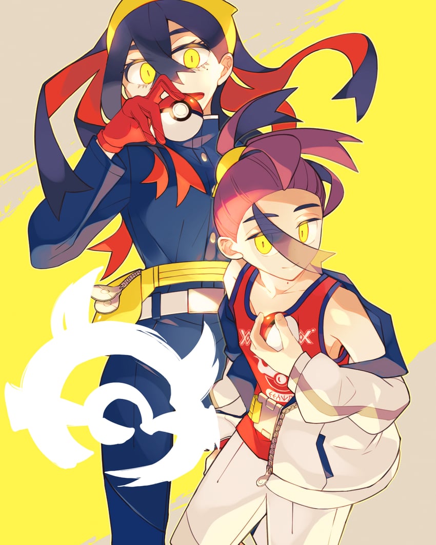 kieran and carmine (pokemon and 1 more) drawn by yazuki_hiyori