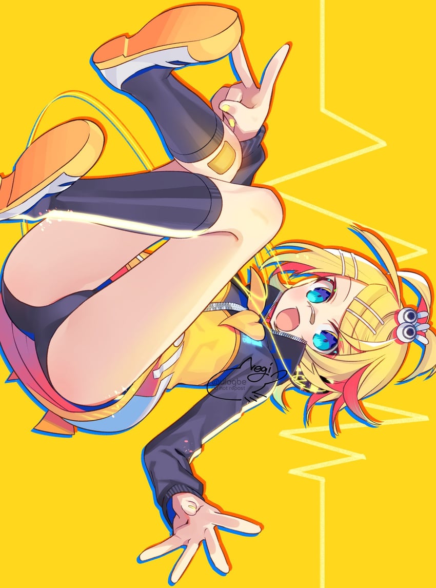 kagamine rin (vocaloid and 1 more) drawn by negi_(ulog'be)