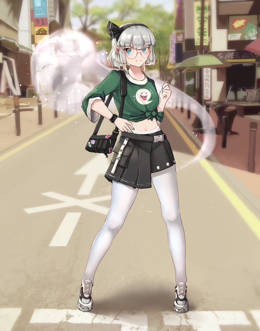konpaku youmu, saigyouji yuyuko, and boo (touhou and 1 more) drawn by hakurei_fling