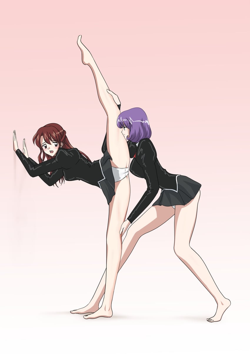 black delmo, black delmo leader, and naomi (aika and 1 more) drawn by sed_545