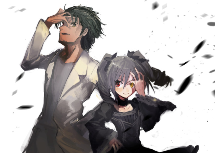 kanzaki ranko and okabe rintarou (idolmaster and 2 more) drawn by kokaki_mumose