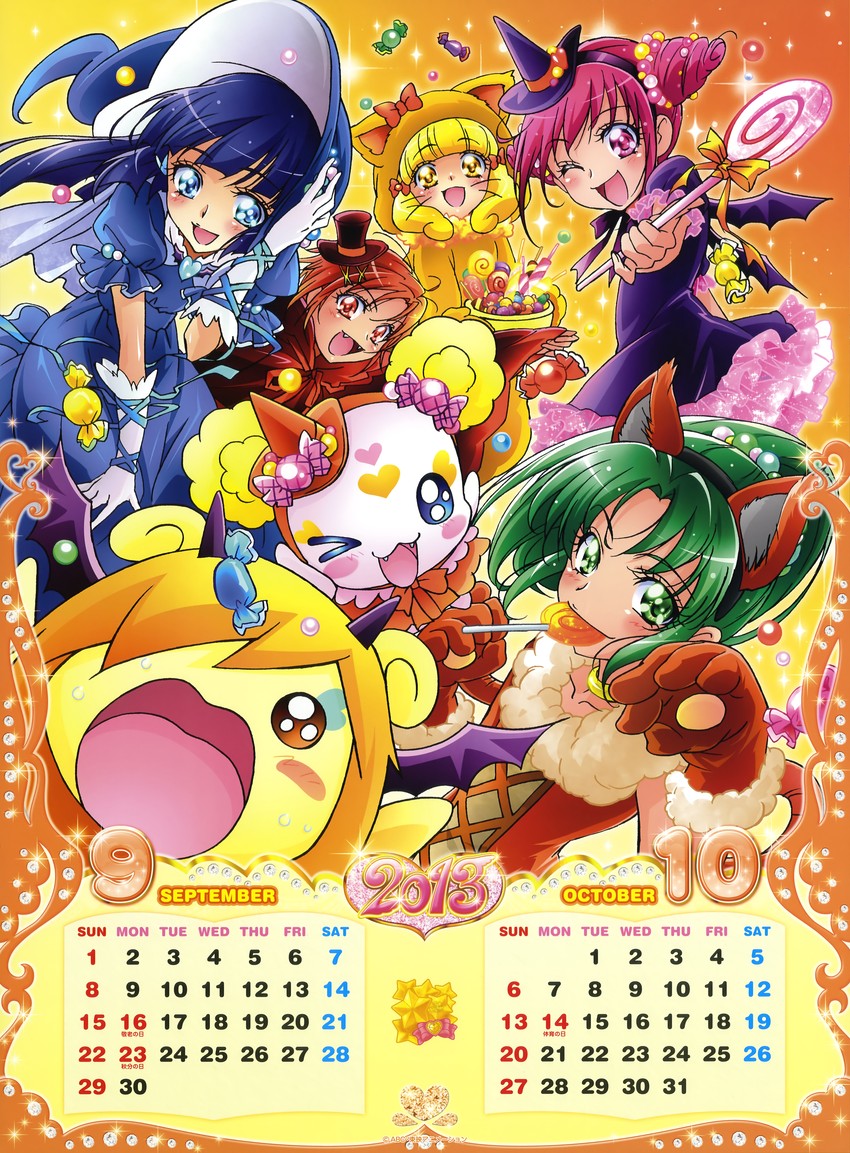 midorikawa nao, kise yayoi, aoki reika, hino akane, hoshizora miyuki, and 2 more (precure and 1 more) drawn by kawamura_toshie