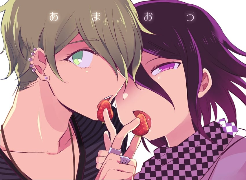oma kokichi and amami rantaro (danganronpa and 1 more) drawn by yuuma_(yuma1111)