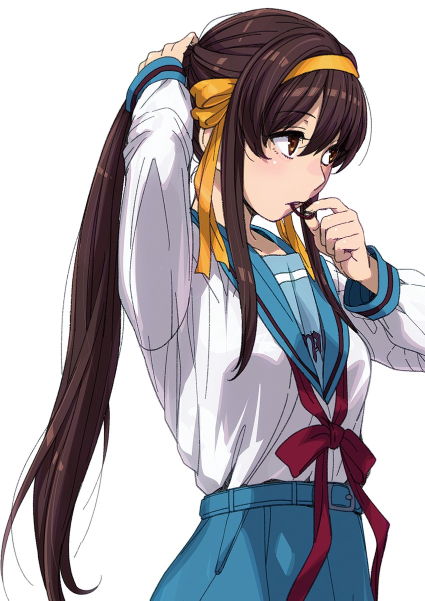 suzumiya haruhi (suzumiya haruhi no yuuutsu and 1 more) drawn by puyo_(puyotopia)