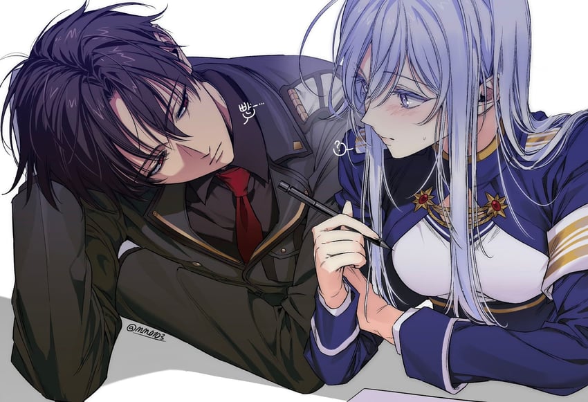 vladilena millize and shinei nouzen (86 -eightysix-) drawn by m_m_pb