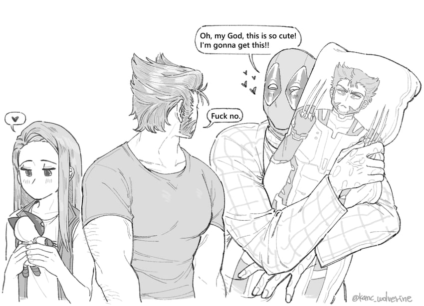 wolverine, deadpool, x-23, and laura kinney (marvel and 4 more) drawn by k4nc_wolverine