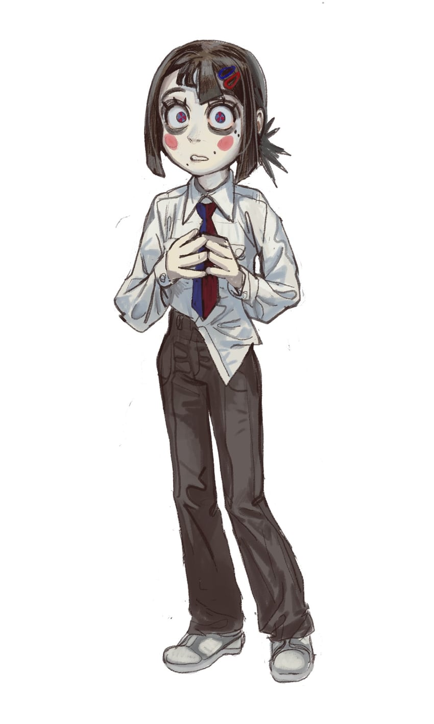 higashiyama kobeni and pomni (chainsaw man and 1 more) drawn by mossacannibalis