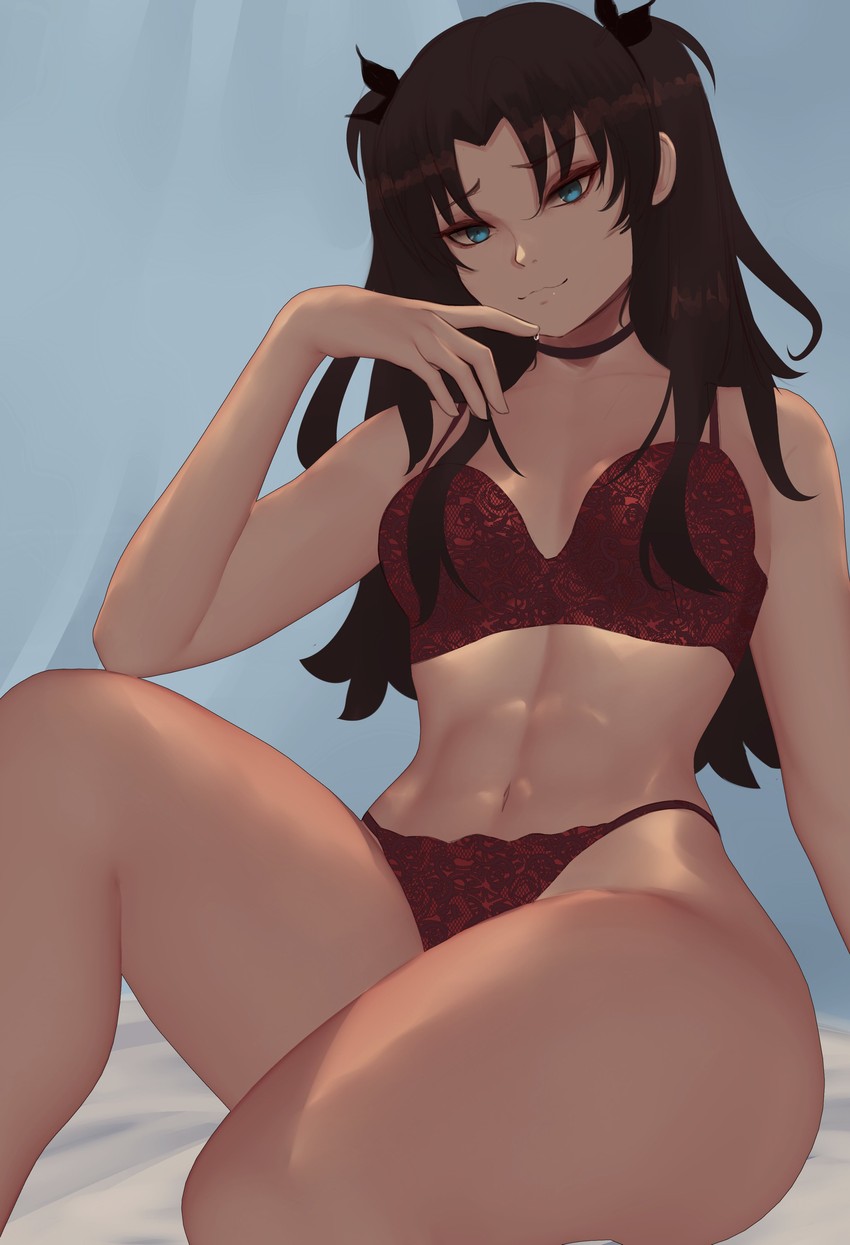 tohsaka rin (fate and 2 more) drawn by zaki_(zaki_btw)