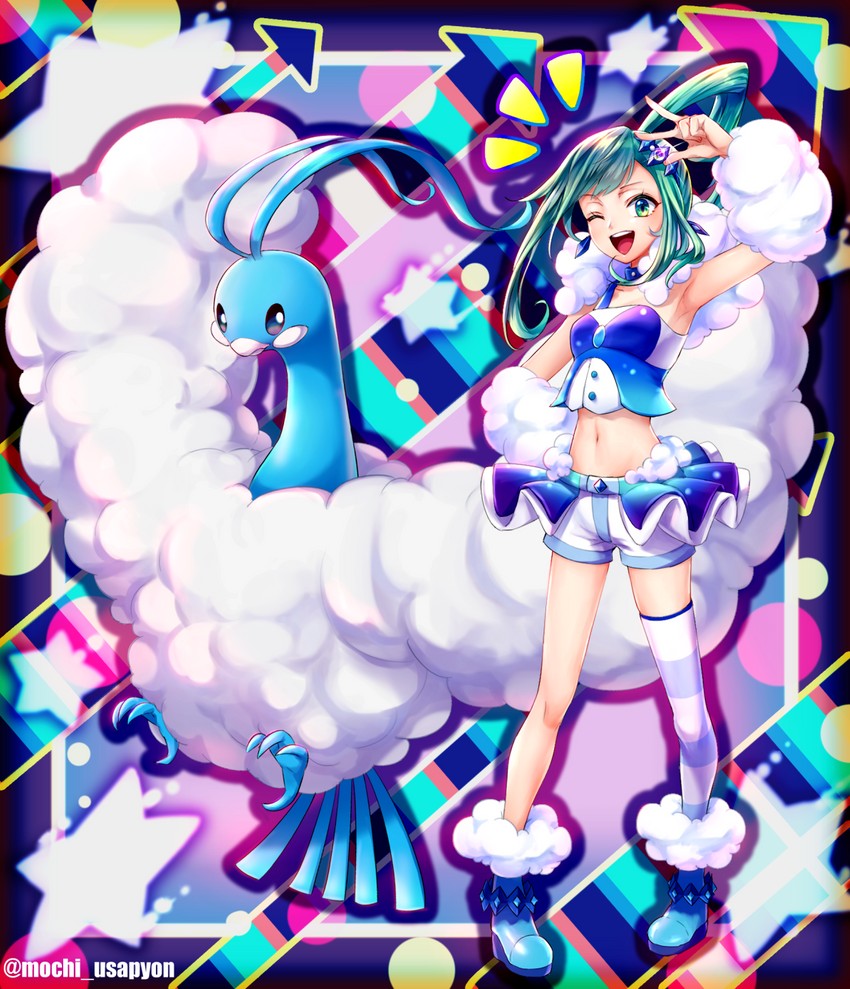 altaria and lisia (pokemon and 1 more) drawn by akihorisu