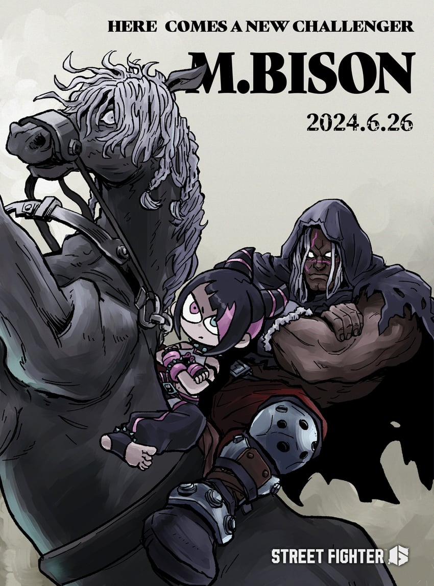 han juri and m. bison (street fighter and 1 more) drawn by kangyaku